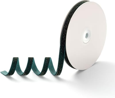 Donkergroen Fluwelen Lint van 1 cm - Luxe Cadeaulint voor Decoratie en Knutselen, 9 Meter Lang