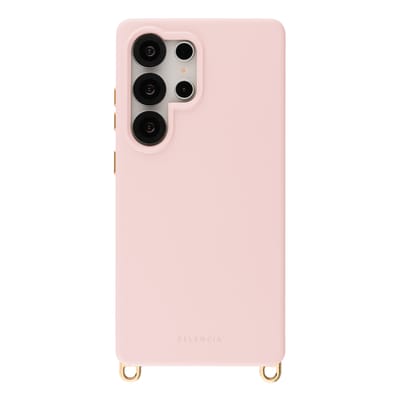 Selencia Hoesje - Geschikt voor Samsung Galaxy S25 Ultra - Rivièra Backcover met Magnetische Ring met afneembare haakjes - Sorbet Pink