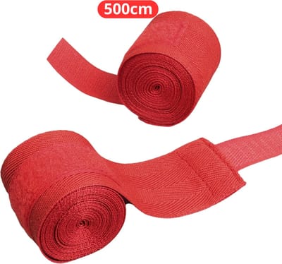 Bovista Bandage Boksen - Kickboksen - Handschoenen - Boks Bandage - Kickboks - Binnenhandschoenen - Handschoen - Boxing - Rood - 500 cm