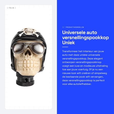 Dailygoods- Versnellingspookkop Elegant Design - Universeel - Hars - Schakelhendel - 3 Slangen - Luxe en Modieuze Look - Versnellingspookknop