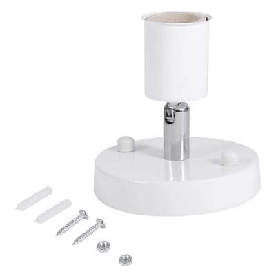 Dailygoody - Plafondlamp Lamphouder - E27 - Moderne Vintage - Wit - Draaibaar - Geschikt voor Woonkamer Keuken Eetkamer Gang