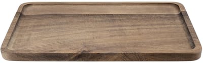 Dienblad, rechthoekig, van acaciahout, 30 x 20 cm, groot, decoratief dienblad, houten dienblad, rechthoekig, voor ontbijt, keuken