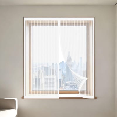 Magnetische Horren - Raamhorren Vliegengaas - Buiten Zitten - Zonder Boren - 60 x 85 cm - Wit