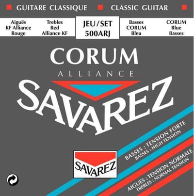 snarenset klassieke gitaar - 500-ARJ - KF composite fiber silverwound Corum hybrid tension