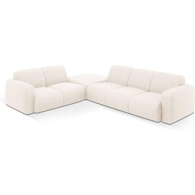Hoekbank Lola links chenille met hocker | Windsor & Co