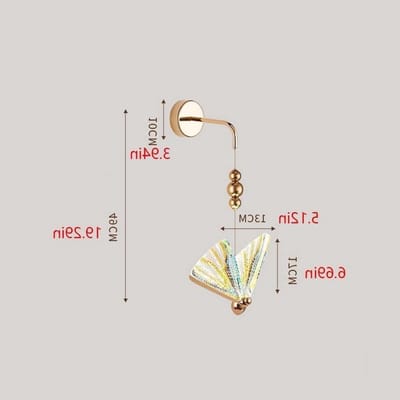 Wandlamp Vlinder - Nachtlampje Decoratie - Sfeervol Interieur - Warm Gelijk Licht - 18x17 cm - Wit