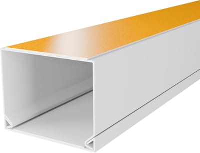 Dailygoods- Kabelgoot Zelfklevend - PVC - Lengte: 2m - Afmetingen: 25x16mm - Kabelbeheer - Onderhouden - Bescherming tegen vuil - Kabelsysteem