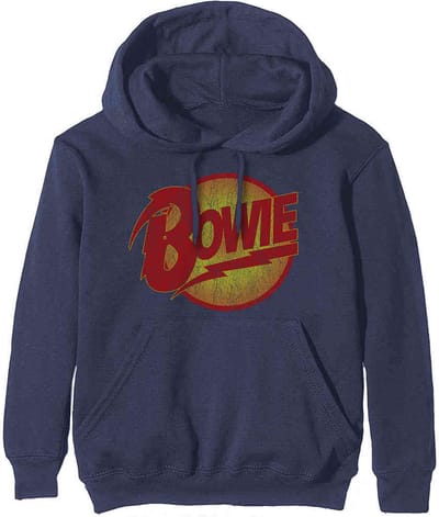 David Bowie - Vintage Diamond Dogs Logo Hoodie/trui - S - Blauw