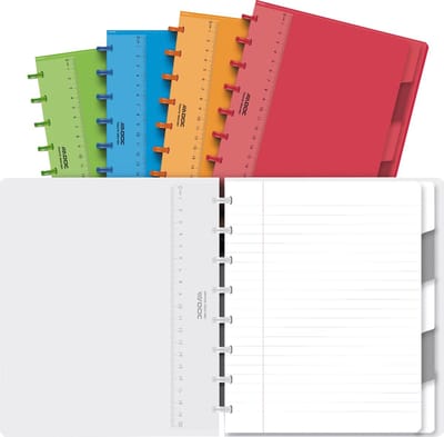 Schrift Adoc Colorlines A5 ruit 4x8mm 144blz 90gr PP assorti - 10 stuks