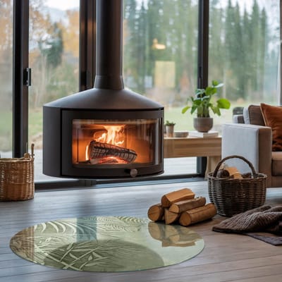 Coloray Vloerplaat Houtkachel - Plaat onder Houtkachel - 100 cm x 100 cm - Kachel Onderplaat - Groente Vloerplaat Kachel - Verwarmingsaccessoires - Onderplaat Kachel - Houtkachel Vloerplaat - Vloerplaat Voor Kachel