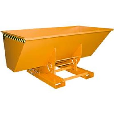 Kiepbak AK 150, met afrolsysteem, 1500 l, 1000 kg L 1420 x B 2280 x H 1070 mm, RAL 2000 geel
