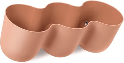 QUVIO Bloempot voor aan de wand - Bloempotten voor binnen - Bloempotten voor buiten - Bloempotten - Bloempot buiten - Bloempot binnen - Bloempotten kunststof - Plantenbak - Moestuinbak - Balkonbak - 15 x 43,5 cm - Terracotta