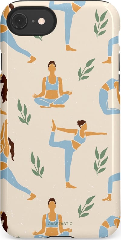 Casetastic Hoesje Geschikt voor Apple iPhone 7/8/SE - Stijlvolle Beschermende Duo-layer Case - Yoga zen