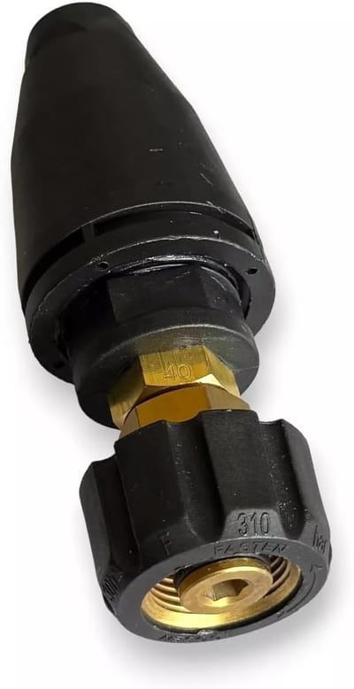 Rotormondstuk Vuilfrees - Hogedruk Accessoire - Terras Reinigen - Keramisch Lager - M22 Binnendraad - Zwart