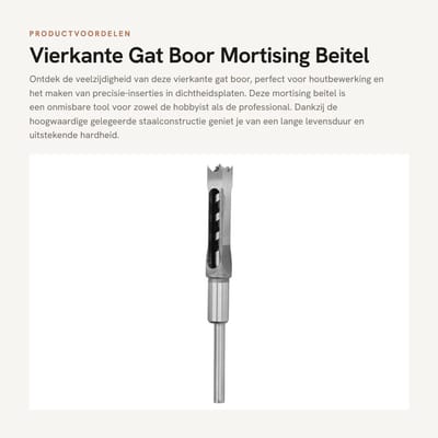 Dailygoods- Gatboor Verstelbaar - Houtbewerking Tool - U-vormige Chip Fluit - Gelegeerd Staal - Hoge Hardheid - Lange Levensduur - Houtboor