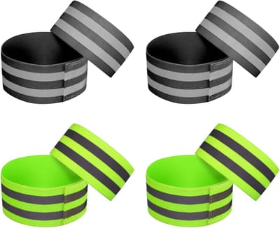 8 Stuks Sterke Reflecterende Strepen met Klittenbandsluiting voor Veiligheid bij Hardlopen, Fietsen en Outdoor Activiteiten