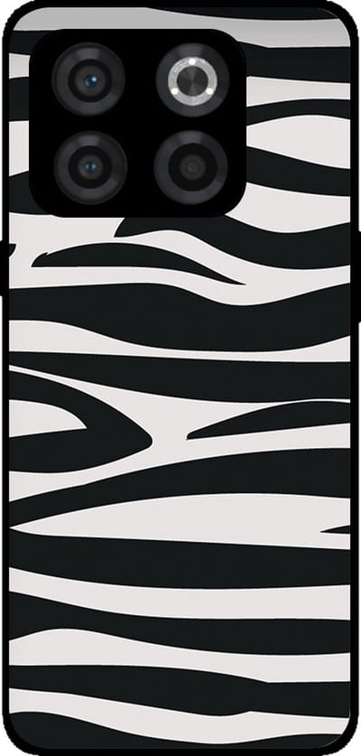 Smartphonica Telefoonhoesje Geschikt voor OnePlus 10T met zebra opdruk - TPU backcover case zebra design - Zwart Wit geschikt voor OnePlus 10T