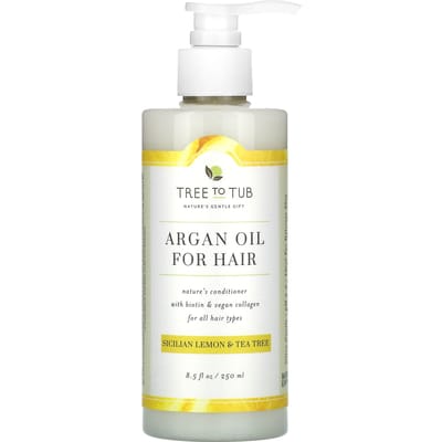 Tree To Tub, Argan Oil Hair Conditioner, For All Hair, Sicilian Lemon and Tea Tree, 8.5 fl oz (250 ml)