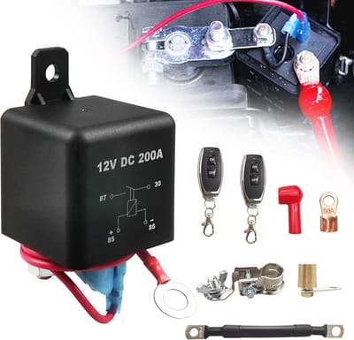 Batterij Scheidingsschakelaar met Afstandsbediening voor Auto's, Schepen, en Vrachtwagens - 200A DC12V, Anti-Diefstal met 2 Sleutels