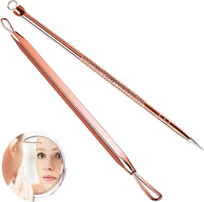 2 Stuks Comedonen Trekkers voor het Verwijderen van Zwarte Punten en Acne - Pore Cleanser en Huidverzorging Tools voor een Schone Huid