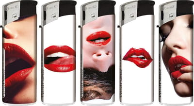 Elektronische aansteker hervulbaar - Design Hot Lips - Display 50 stuks - wegwerpaansteker - electronic lighter - klik aanstekers
