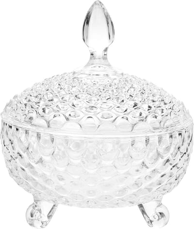 Clayre & Eef Voorraadpot Ø 17x19 cm Transparant Glas