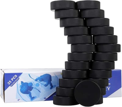 IJshockey Pucks - Trainingsschijven - Sport Oefenen - Officiële Standaard - 25 Stuks - Zwart
