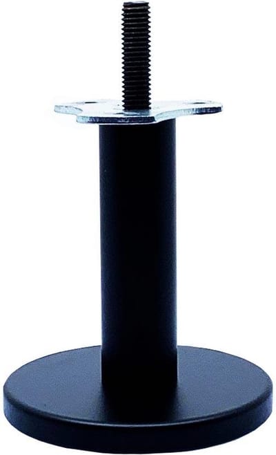 FLE - Massief stalen meubelpoot zwart rond ø 2,5 cm en hoogte 10 cm (M10)