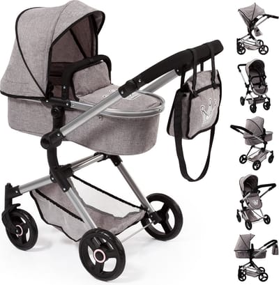 Bayer Design - Combi Poppenwagen Neo Vario - Grijs