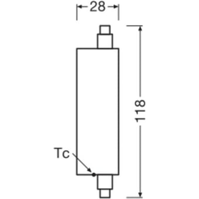 OSRAM LED Line LED-lamp met gloeidraad, heldere kunststof lichtbehuizing, 20 W, R7s retrofit-sokkel, EEK D, 3000 lm, 3000 K warmwit licht voor algemene verlichting.