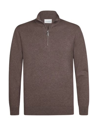Profuomo Half Zip Pullovers Aubergine Ppxj30002