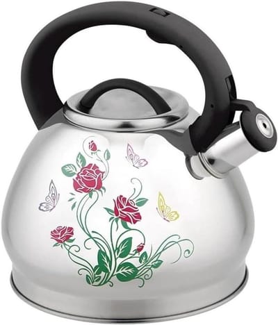 Theeketel RVS - Waterkoker Fluitketel - Water Koken - Gelijkmatige Warmtegeleiding - 3L Capaciteit - Zilverkleurig