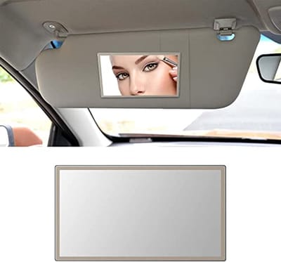 Draagbare Cosmetische Spiegel voor in de Auto - Zelfklevende Zonneklepspiegel 110 x 65 mm