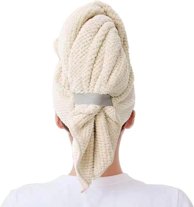 Haardrooghanddoek - Superabsorberende microvezel - Haardrooghanddoek in hoofdbandstijl - Zacht en lichtgewicht - Kan ook als badhanddoek gebruikt worden