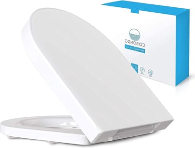 Cosondo PREMIUM D-Vorm Toiletbril met Soft Close - Duurzaam & Eenvoudig te Reinigen - Wit - Geïntegreerde softclose