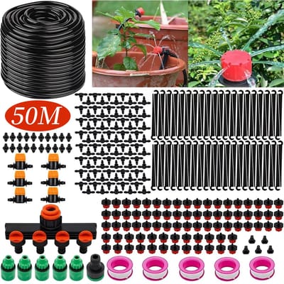 285 Delige Druppelirrigatie Set 50M Automatisch Bewateringssysteem Tuin Broeikas DIY