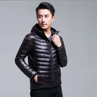 Doudoune d'hiver à capuche pour homme, grande taille, tendance, chaude M noir
