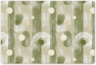 Placemats 45x30 cm - Placemat kunststof - 1 stuk - Artistiek - Modern - Groen - Borden onderleggers - Decoratie voor op tafel - Keuken tafeldecoratie accessoires - Vinyl onderlegger - Tafelversiering