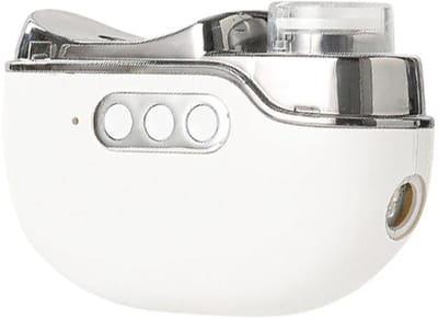 Elektrische nagelknipper voor dikke nagels, knipt nagels automatisch, met LED-verlichting, drie snelheidsstanden, nagelvijl voor het polijsten, USB-oplaadbaar nagelverzorgingsapparaat, geschikt voor volwassenen, senioren en harde nagels - wit.