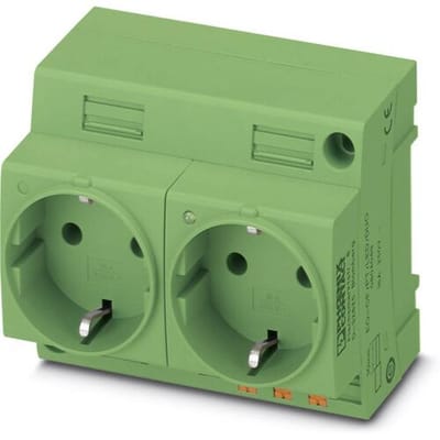 Contactdoos voor schakelkast Phoenix Contact EO-CF/PT/LED/DUO/GN Groen (l x b) 60 mm x 90 mm