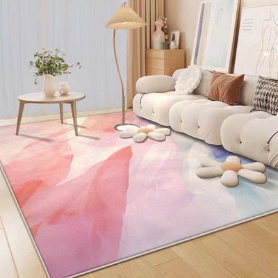 Noordse Luxe Roze Tapijten Woonkamer Decoratie Huis Eenvoudig Tapijt Modern Meisjesslaapkamer Zachte Vloermat Kamer Bedzijde Grote Kleden 100*160cm
