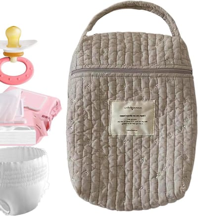 Luierorganizer - Luiertas organizer - Baby verzorgen - Gewatteerd borduurpatroon - 36x28x8 cm - Uniek