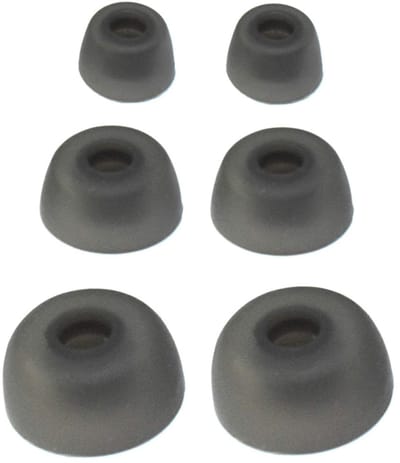 Dailygoods - Siliconen Oordopjes - Comfortabele In-Ear Tips - Geschikt voor Jabra Elite 75t/65t - Grijs Transparant - Draadloze Hoofdtelefoon Accessoi...