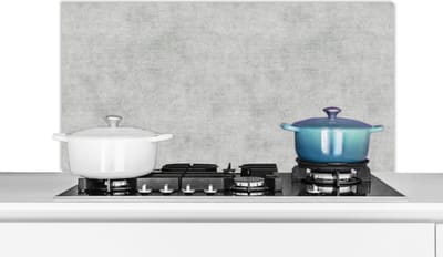 Spatscherm keuken 100x50 cm - Kookplaat achterwand Beton - Grijs - Industrieel - Patroon - Muurbeschermer - Spatwand fornuis - Hoogwaardig aluminium