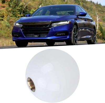 54-mm universele handmatige auto versnellingspookknop - acryl auto Shifter handvat - wit