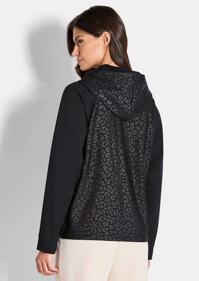 Vrijetijdsjasje met animal-print - zwart - Gr. 19 van Goldner Fashion