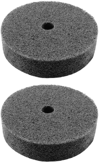 Dailygoody - Polijstwiel - Fiber Nylon - 2 stuks - Grijs - Buffing Wheel - Perfect voor Metalen en Hout - 75x20x10mm