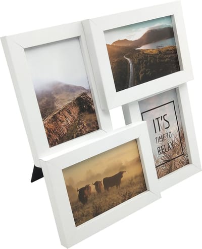 Fotolijst - Henzo - Pure Barry - Collagelijst voor 4 foto's - Fotomaat 10x15 cm - Wit