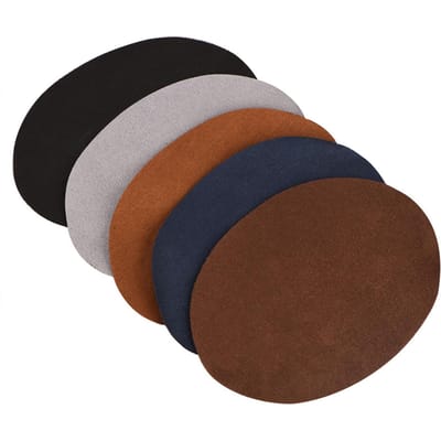 1-pack ovale PU-leren patchreparatie-naai-elleboog-kniepatches kledingaccessoires