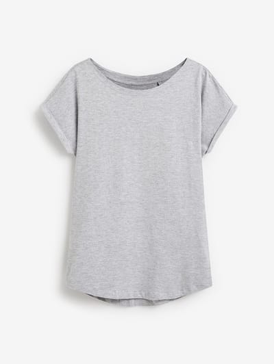 Next - Dames - T-shirt met kapmouwtjes - Grijs